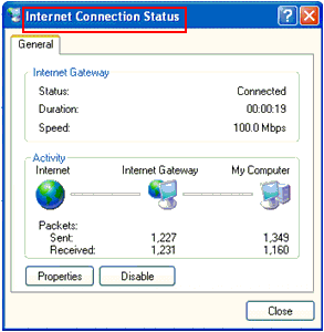Internet Connection Status