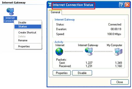 Wizard ICS Network Status